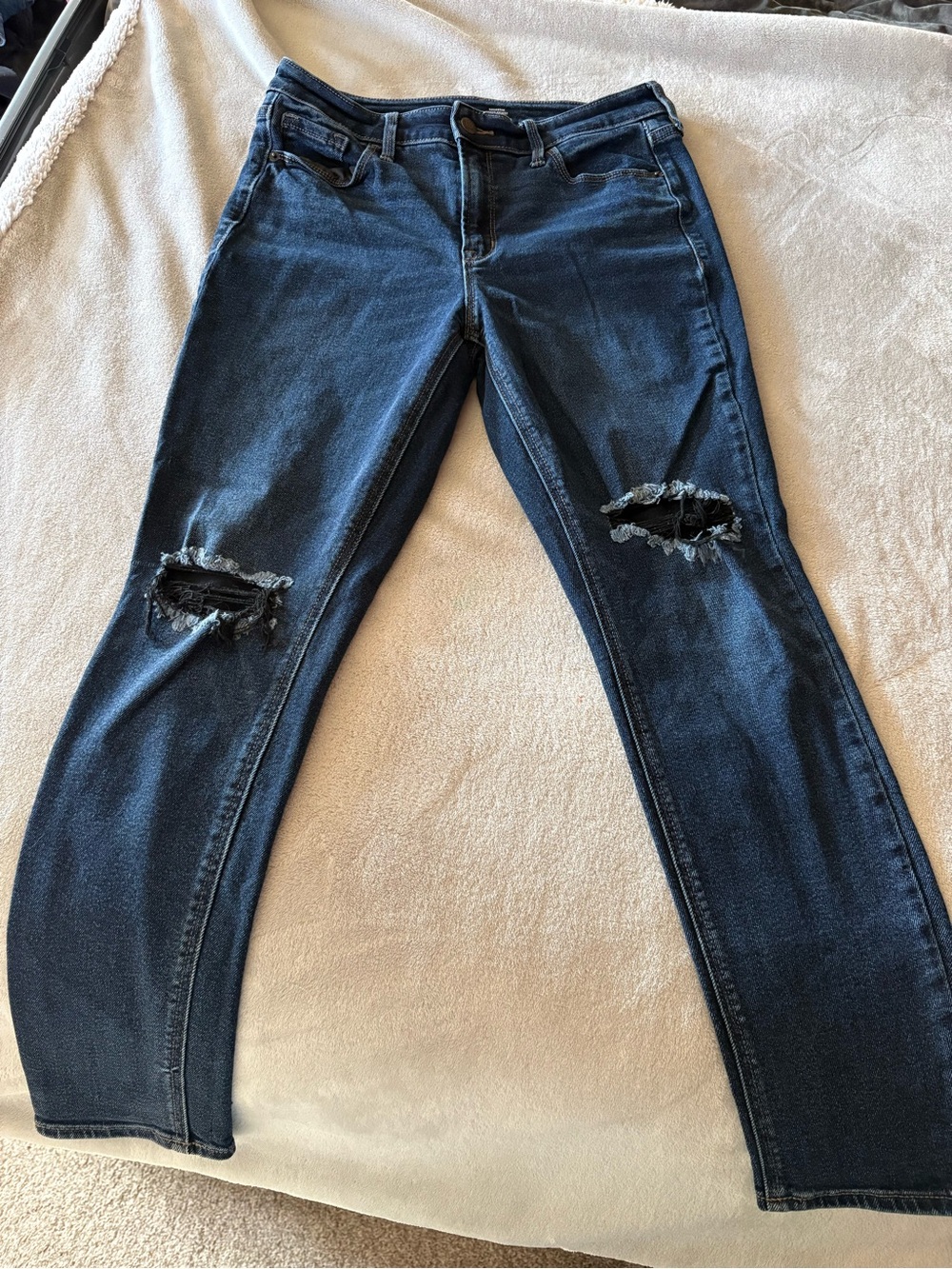 Old Navy Dark Blue Ripped Skinny Jeans